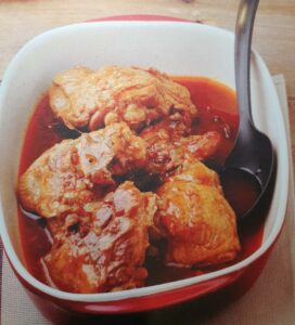 Roasted Red Curry Chicken, known as ไก่อบน้ำแดง (Gai Ob Nam Dang)